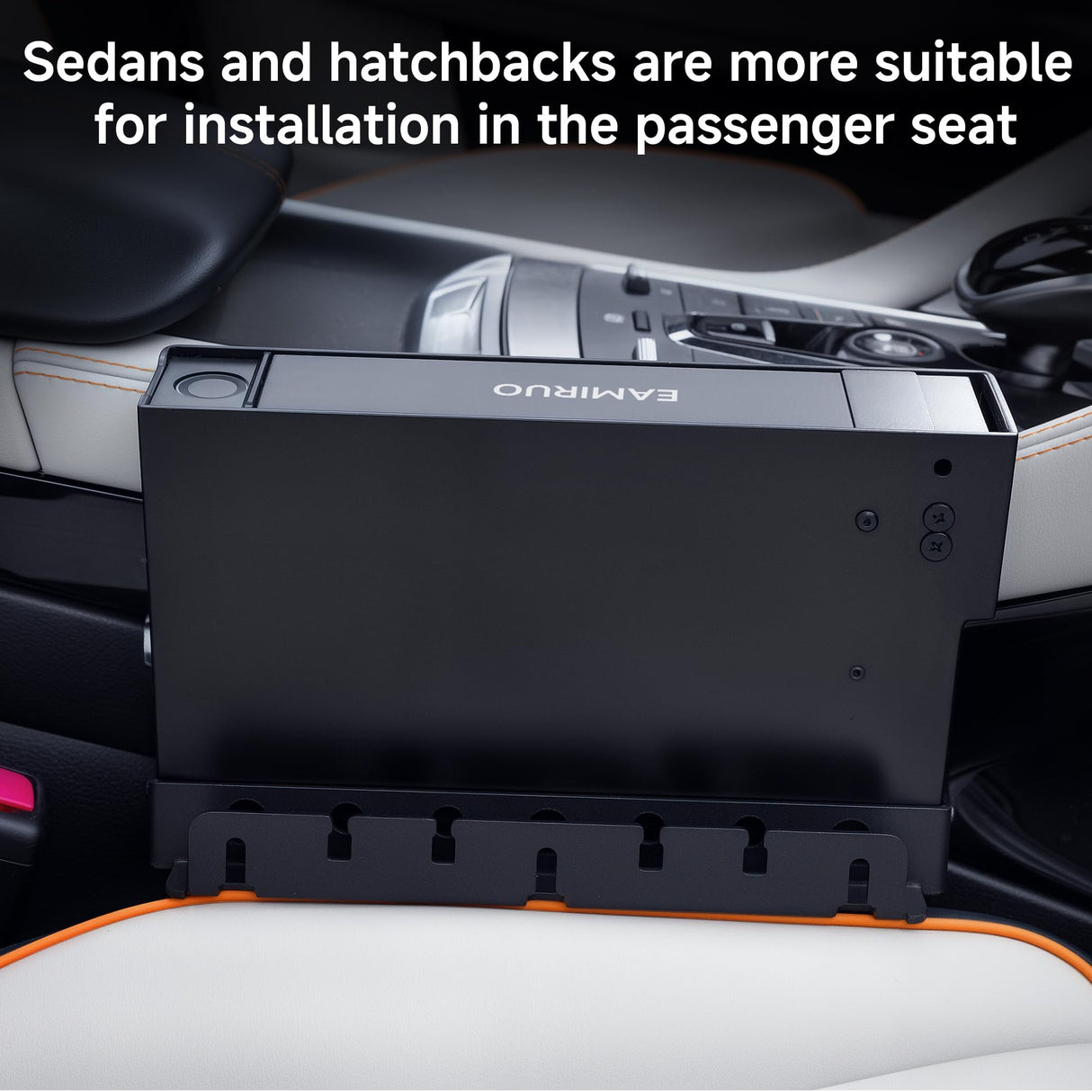 Eamiruo Vehicle Gun Safe for Handgun with Fingerprint, Keypad Lock, Key, Biometric Car Gun Safe for Pickup, SUV, Truck, Sedan and Hatchback, Quick Access Pistol Safe for Nightstand Beside EAMIRUO