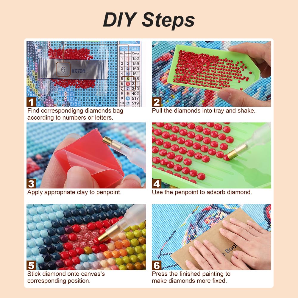 hill froeistung Seahorse 5D Diamond Art Painting Kits for Adults, Seaweed Diamond Art, DIY Full Drill Flower Landscape Scenery Diamond Art Painting for Home Wall Decor Gifts (12X16 inch) hill froeistung