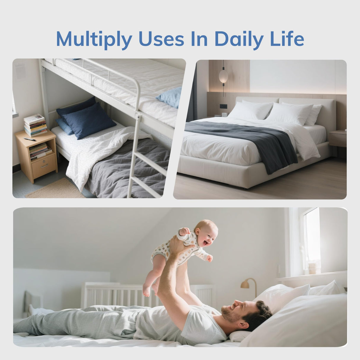 SynthoSpace Queen Mattress 8 Inch Green Tea Memory Foam Mattress, Fiberglass Free & Medium Firm, CertiPUR-US Certified Foam for Cool Sleep & Pressure Relief, Bed in a Box, 60"×80"×8" SynthoSpace