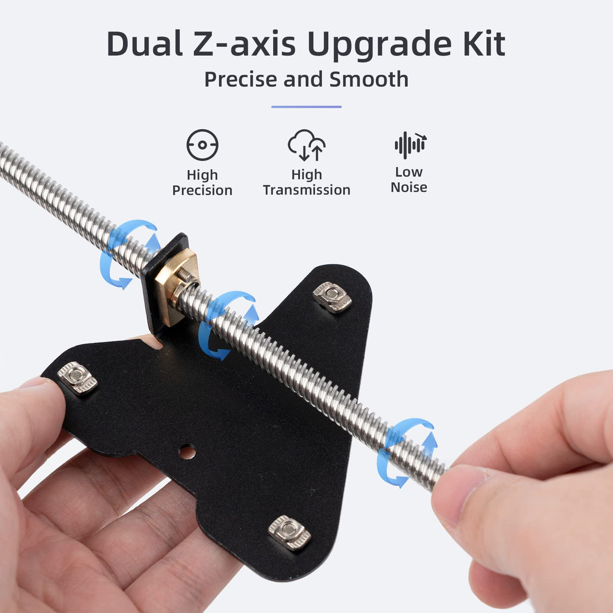 Creality 3D Printer Ender 3 Dual Z-axis Upgrade Kit with Lead Screw, Metal Power Supply Holder and Stepper Motor, 3D Printers Dual Screw Rod Upgrades Kit for Ender 3, Ender 3 Pro, Ender 3 V2 Creality