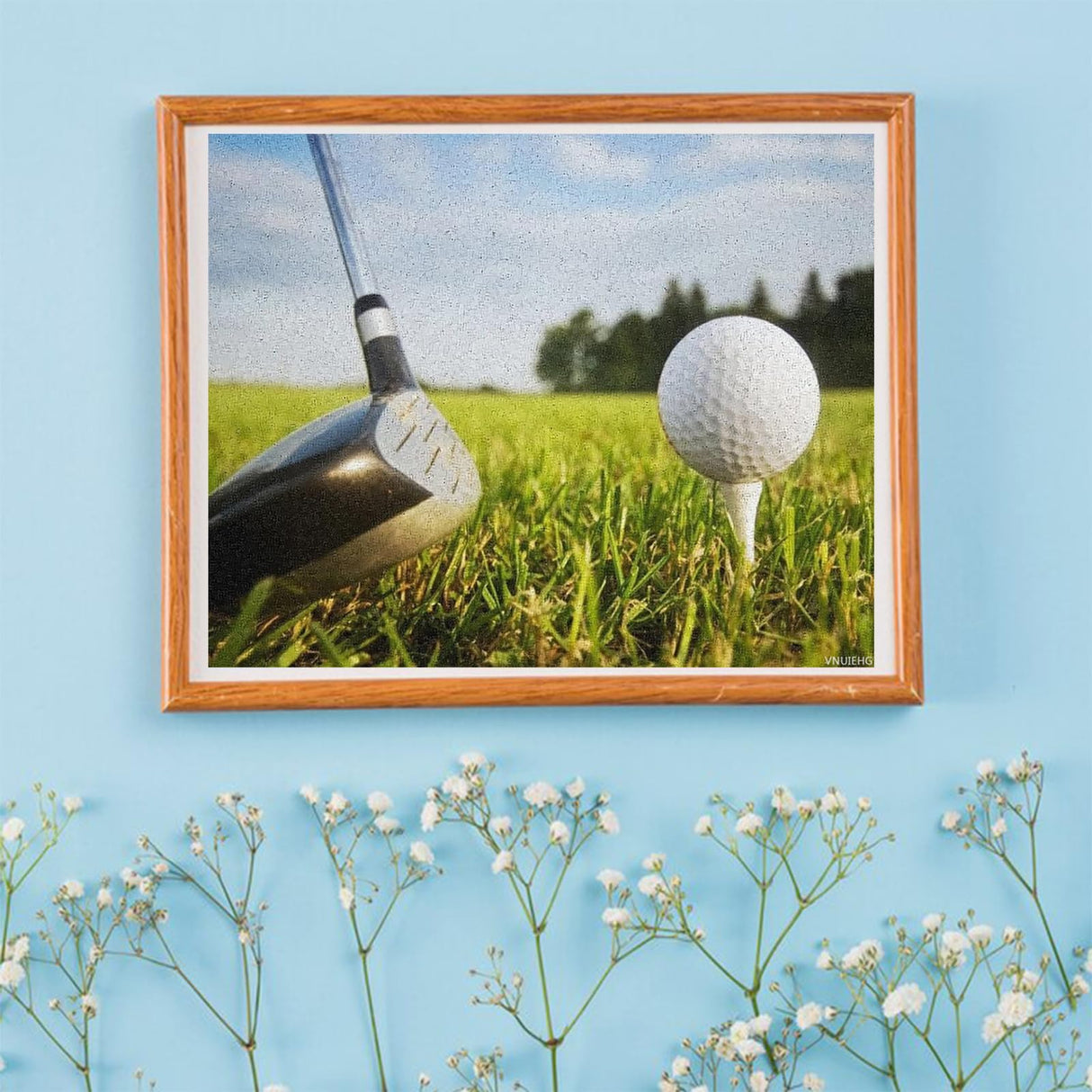 VNUIEHG Golf Sport Paint by Numbers for Adults Beginner DIY Painting Kits Wall Art for Home Office Decor, Style16x20In VNUIEHG