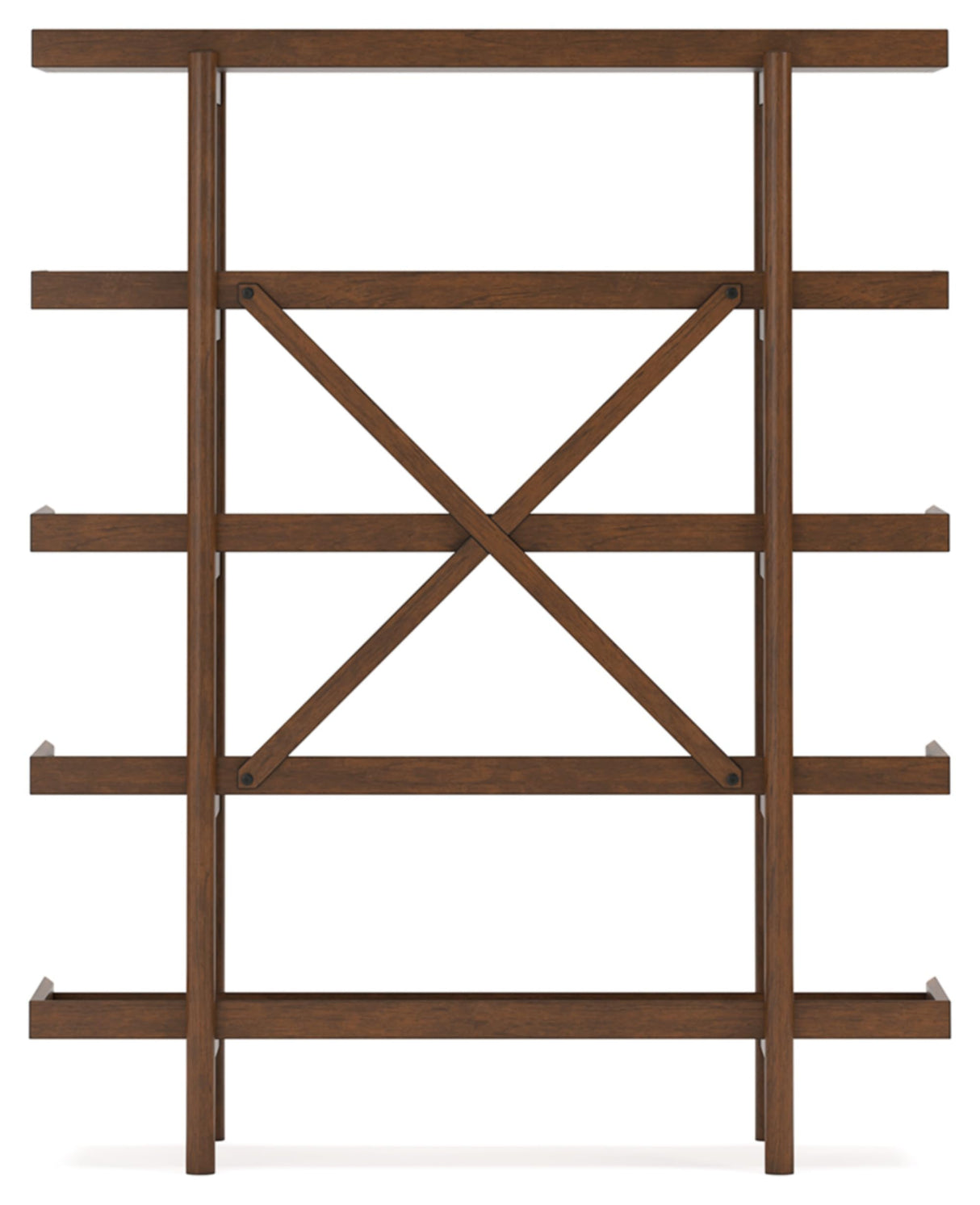 Signature Design by Ashley Lyncott Mid-Century Modern Freestanding 5-Tier 70" Etagere Bookcase, Light Brown Signature Design by Ashley