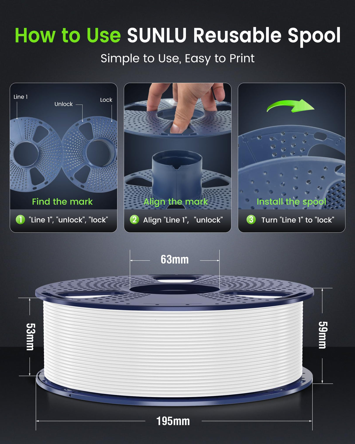 SUNLU PETG Filament 1.75mm Bundle, Less Stringing and Good Layer Adhesion 3D Printer Filament, Individually Vacuum Packed, 2kg in Total, 1kg per Spool, PETG 2 Pack, Black+White SUNLU