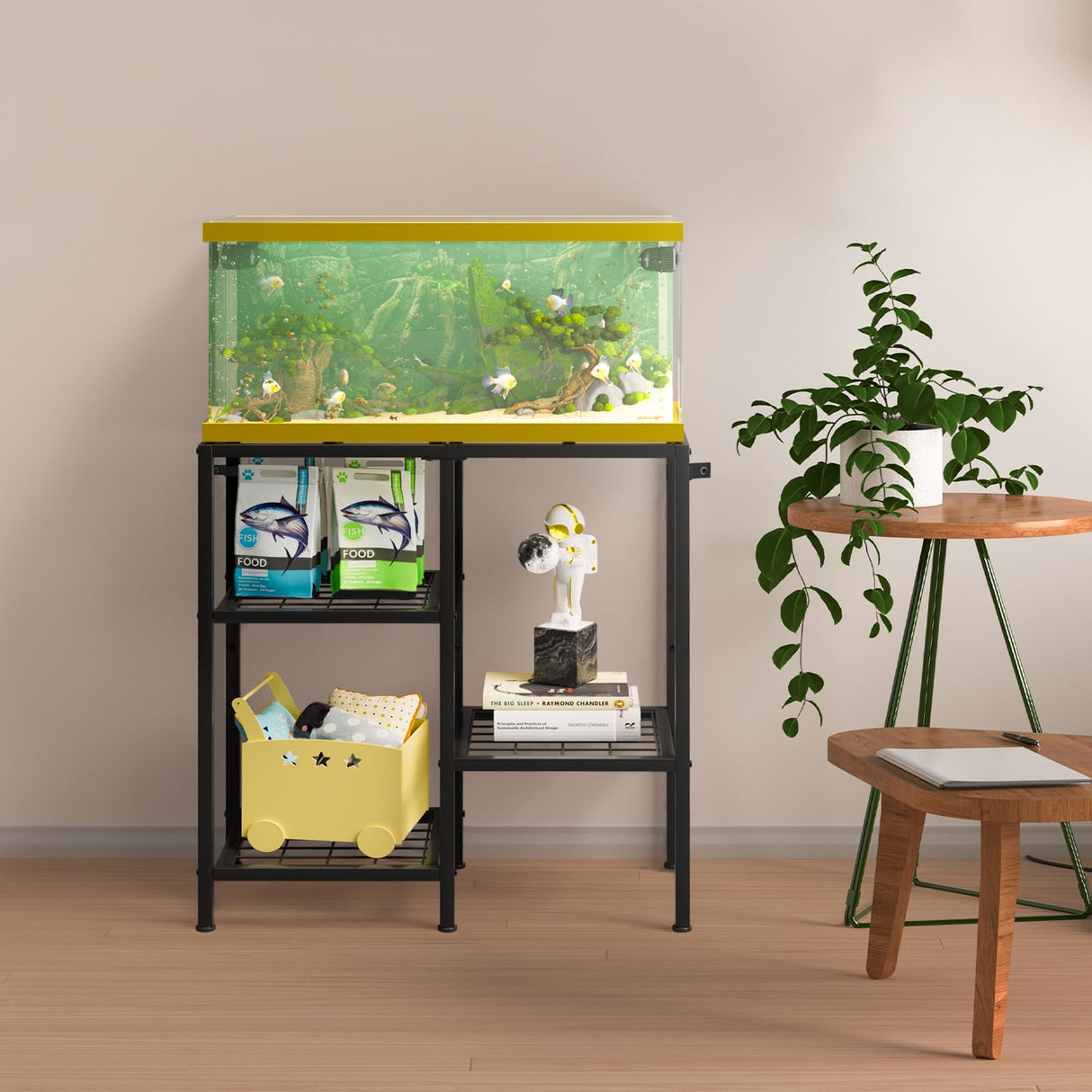 CADUKE Aquarium Stand 20 Gallon, Metal Fish Tank Stand, Aquarium Rack Stand for Fish Tank Accessories , 3 Tier Turtle Reptile Terrarium Stand for Living Room Office CADUKE