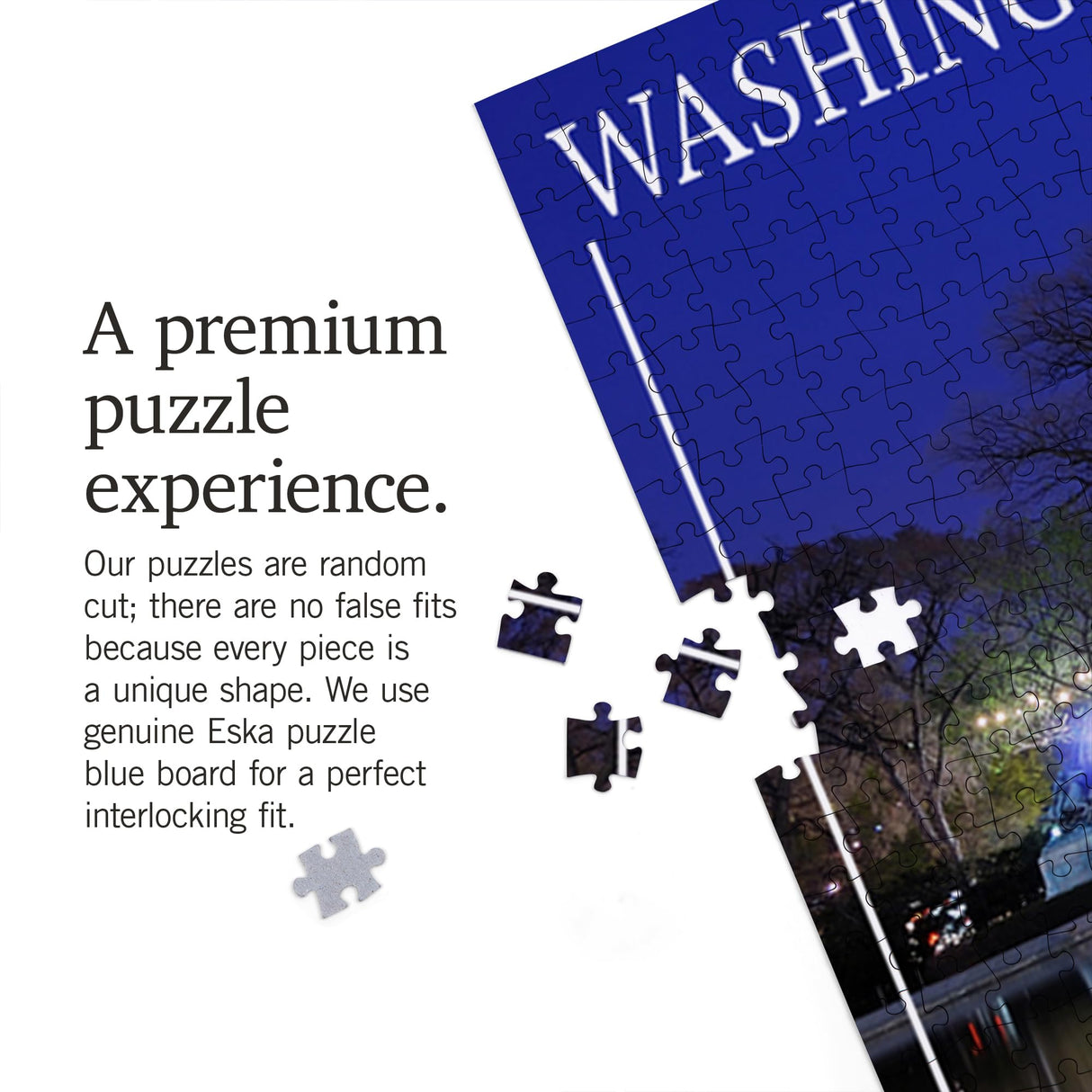 Capitol Building at Night, Washington DC (1000 Piece Puzzle, Challenging Jigsaw Puzzle for Adults, Made in USA) Lantern Press