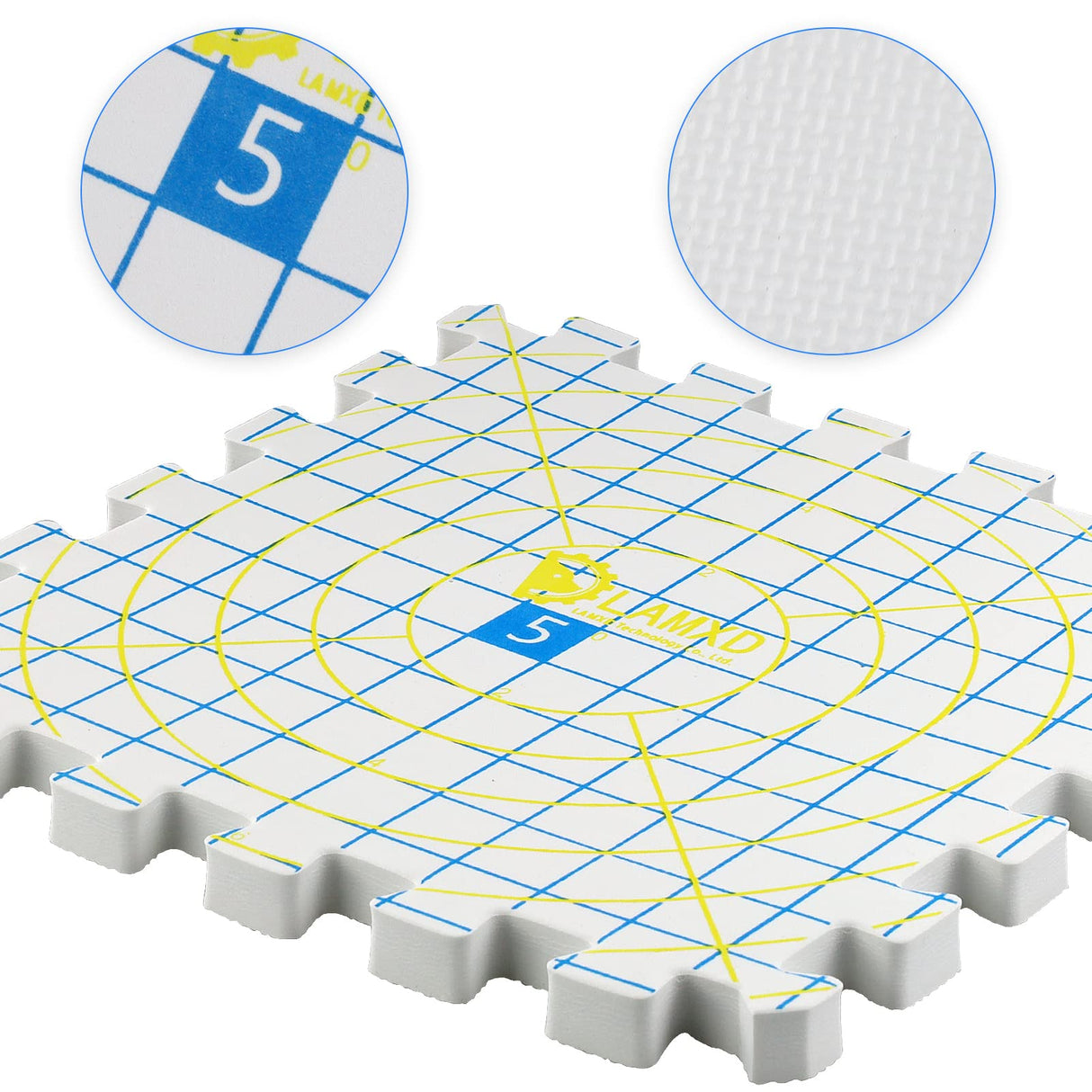 LAMXD Blocking Mats for Knitting - Extra Thick Blocking Boards with Grids with 22PCS Knitting blockers and 100 T-pins for Needlework or Crochet - Pack of 9 LAMXD