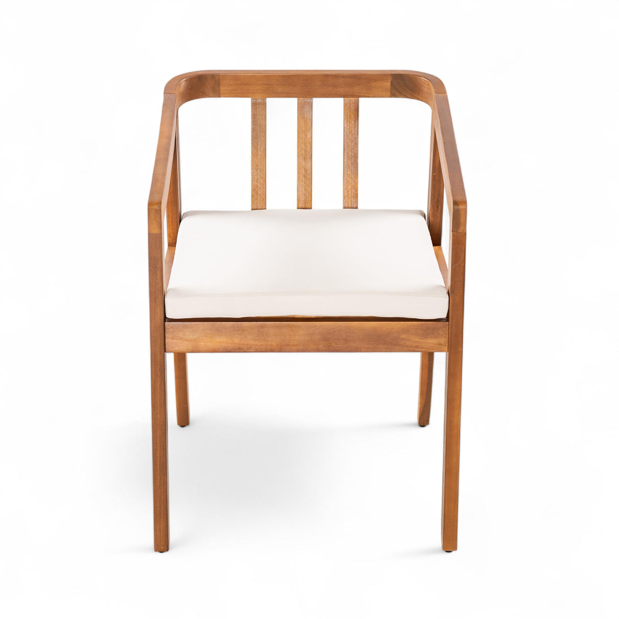 Christopher Knight Home Lucid Set of 2 Outdoor Dining Chair, Acacia Wood Frame Dining Chairs, Accent Chair Set with Comfortable Cushions, Patio Armchair for Backyard Poolside Garden, Natural + Beige Christopher Knight Home