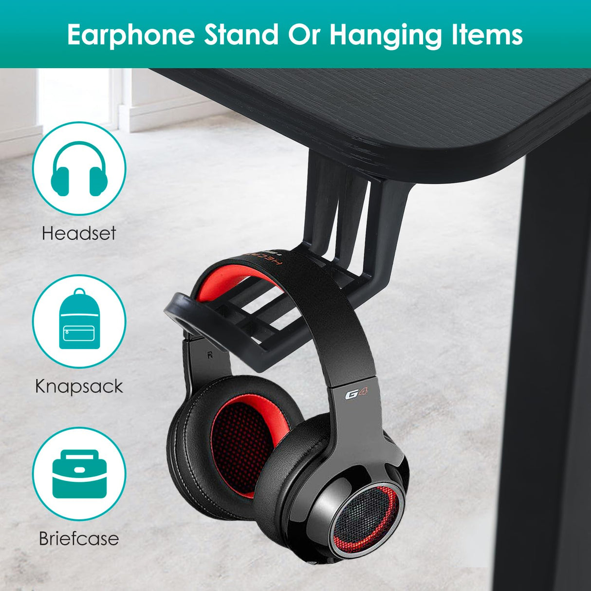 PayLessHere 48 Inch Adjustable Height Standing Desk Computer Desk with Large Space and Headphone Holder Office Desk with Electric Lifting and 2 Memory Function for Office Bedroom Meeting Room,Black PayLessHere