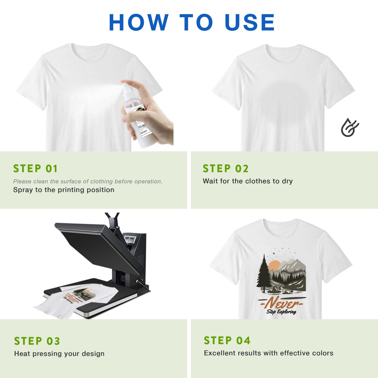 Sublimation Spray, Sublimation Spray for Cotton Shirts, Sublimation Coating Spray Apply All Fabric, Sublimation Spray for Cotton Quick Dry & Super Adhesion, Waterproof, High Gloss (100 ml) Rantherm