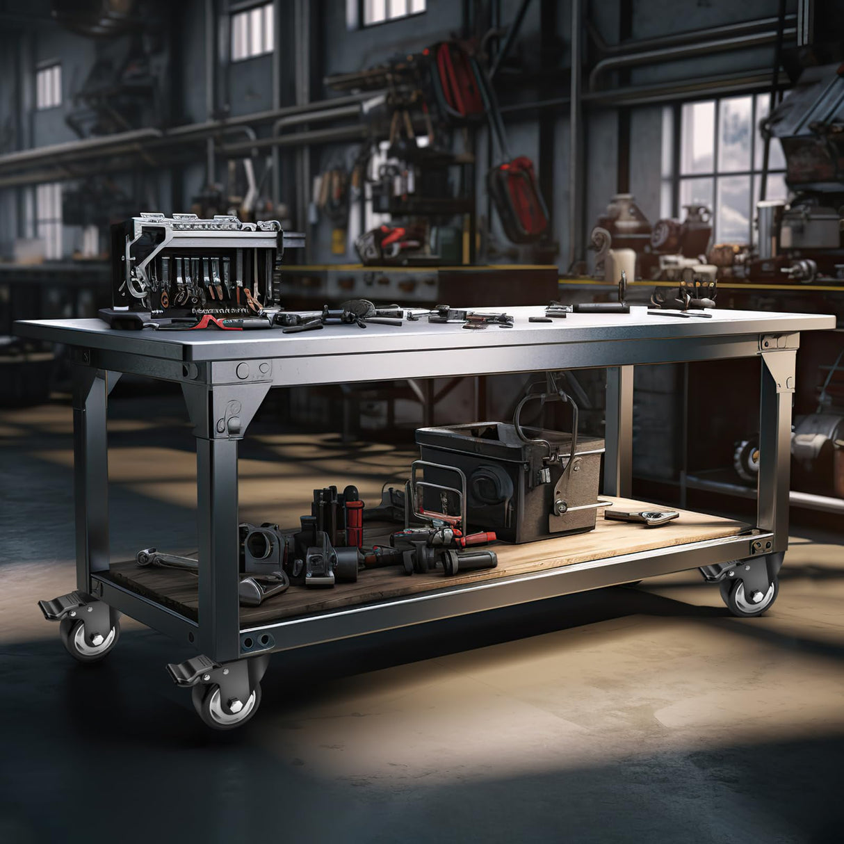 Caster Wheels - 3 Inch Casters Set of 4 Heavy Duty, BOSGEOT Locking Industrial Casters with 360 Degree No Noise Polyurethane Wheels, Swivel Plate Casters with Brake - Pack of 4 BOSGEOT