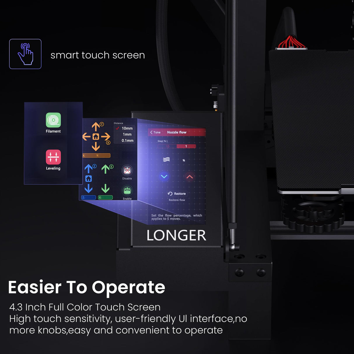 LGT Longer LK5 Pro 3D Printer Upgraded with Dual Blower Kit, Large Print Size 11.8"x11.8"x15.7"(300x300x400mm), Open Source, Removable Lattice Glass Platform, Diagonal Rod and Resume Printing, DIY Longer