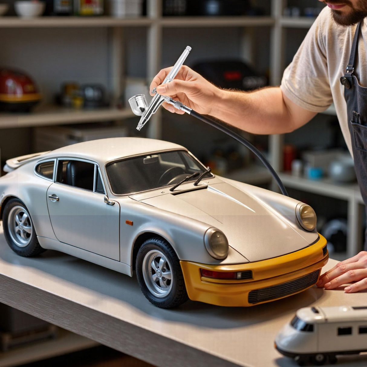 VEVOR Airbrush Kit, 1/6 HP, Air Brush Kit with Air Compressor, 3 Dual-Action Professional Airbrushes with 3 Tips, Hose, Acrylic Paint, 2 Fans, Low Noise, for Cake Decorating, Model Painting, Nail Art VEVOR