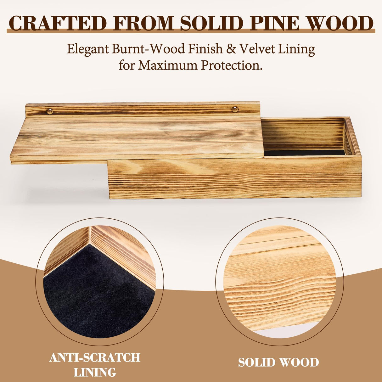 Hidden Gun Storage Shelf-14.4" x 7.7" x 2.75" Rustic Concealment Shelf Concealment Compartment Furniture Hidden Gun Safe Wall Decor for Home Security, Oak Color Dononr