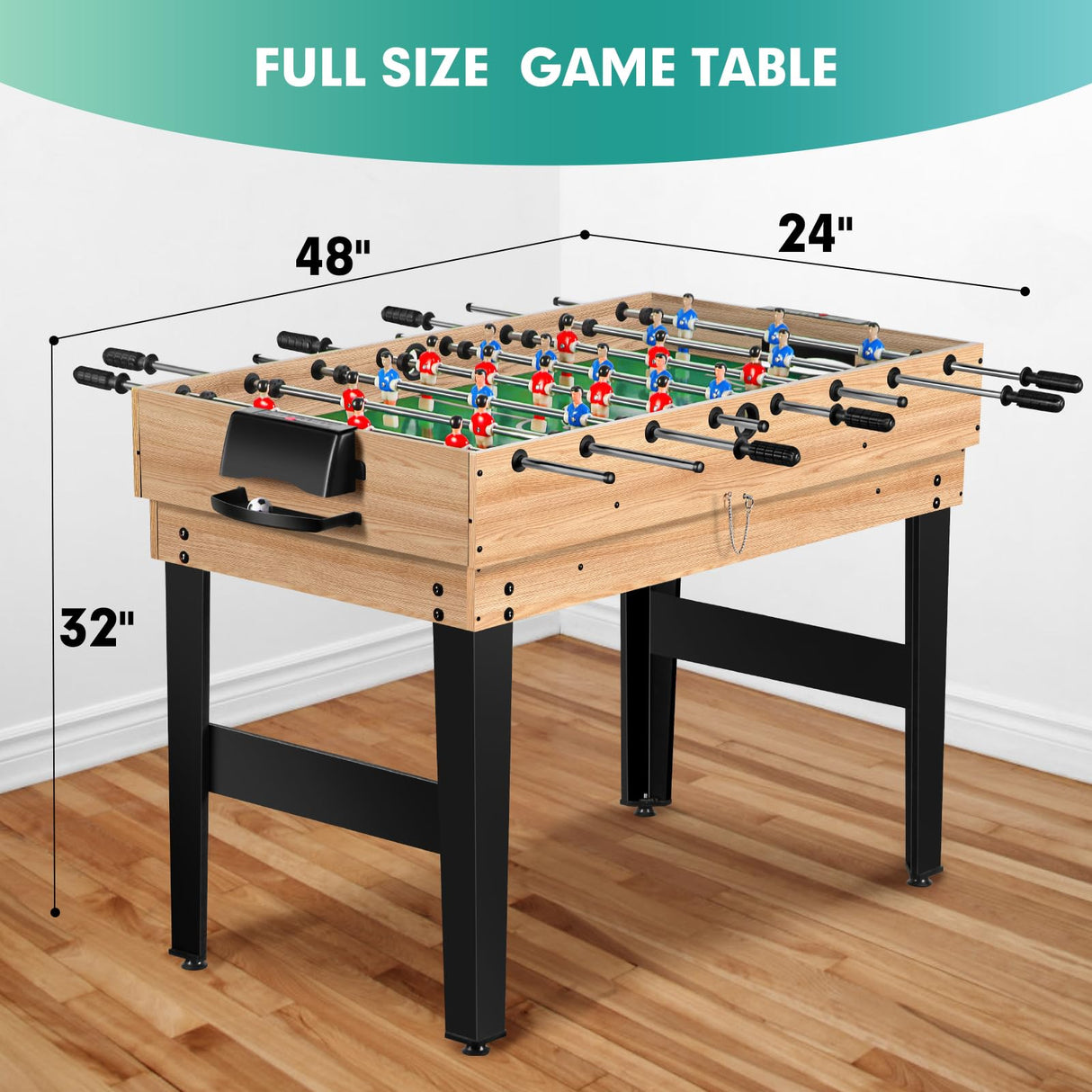12-in-1 Game Table - 48" Combo Game Table, Ping Pong Table, Foosball Table, Air Hockey Table, Pool Table - Sports Arcade Games with Accessories - Ideal for Game Rooms and Family Game Nights! Rioloiuy
