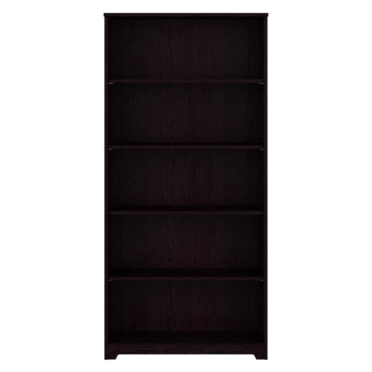 Bush Furniture Tall 5 Shelf Bookcase, Large Open Bookshelf, Sturdy Display Cabinet for Living Room or Home Office, Cabot Collection, Espresso Oak Bush Business Furniture
