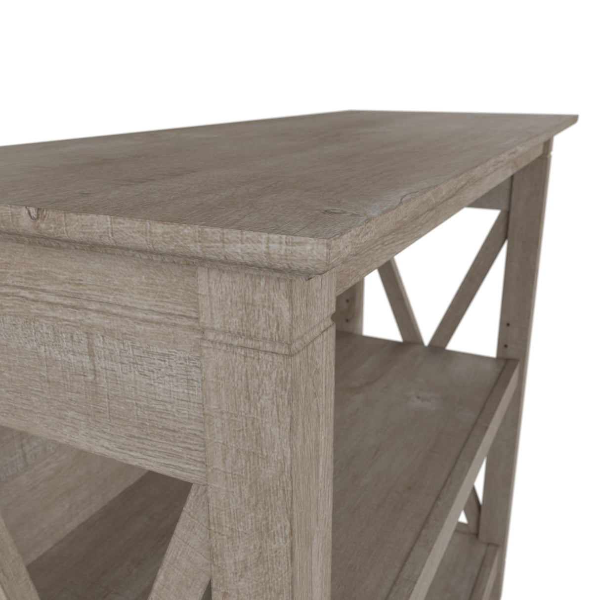 Bush Furniture Key West 6 Cube Bookcase in Washed Gray, Small Organizer for Home Office, Living Room, and Entryway Bush Business Furniture