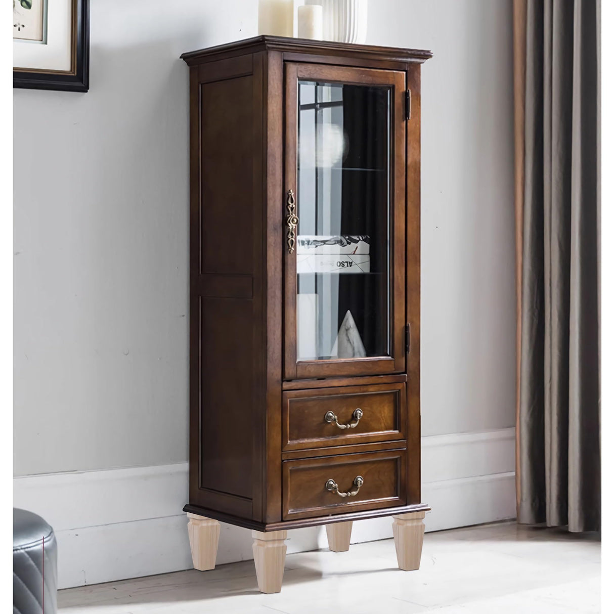 Square Wood Furniture Legs Set of 4 - Wooden Replacement Feet for Couch, Bed, Bench, Dresser, Rubber Wood Parts for Table, Sofa, Wooden Legs Chairs Complete with Installation Hardware, 6 inch Natural Texphw