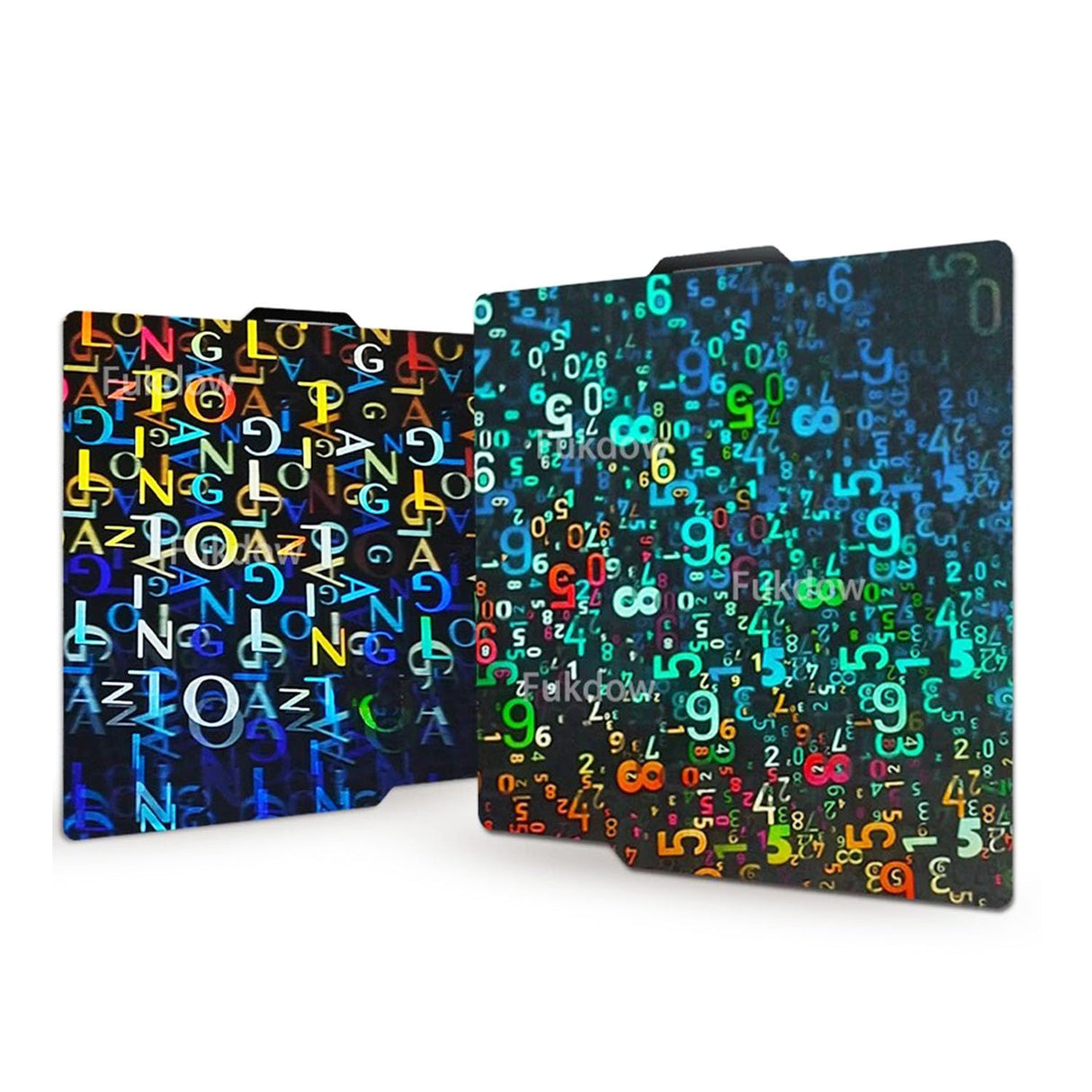 HzdaDeve Double Sided Build Plate 257.5x257.5MM Spring Steel Flexible Platform Print Bed Light Beam H1H Phantom Heated Board for Bambu Lab X1/X1C/X1E/P1P/P1S/A1 3D Printer (Alphabet+Number) HzdaDeve