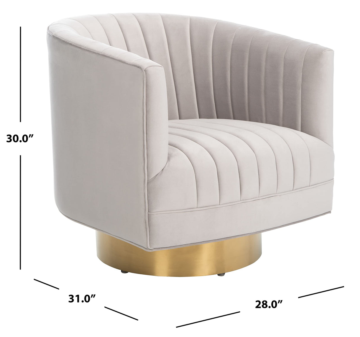 SAFAVIEH Couture Josephine Swivel Barrel Chair SAFAVIEH
