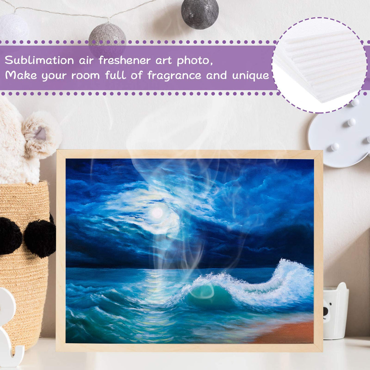 8 x 8 Inch Sublimation Air Freshener Sheets Felt Large-Size Car White Fragrant Blank Air Freshener Sheets DIY Auto Scented Sheets for Car Home Use Heat Press Decor for Various Styles, 12 Pieces Maitys