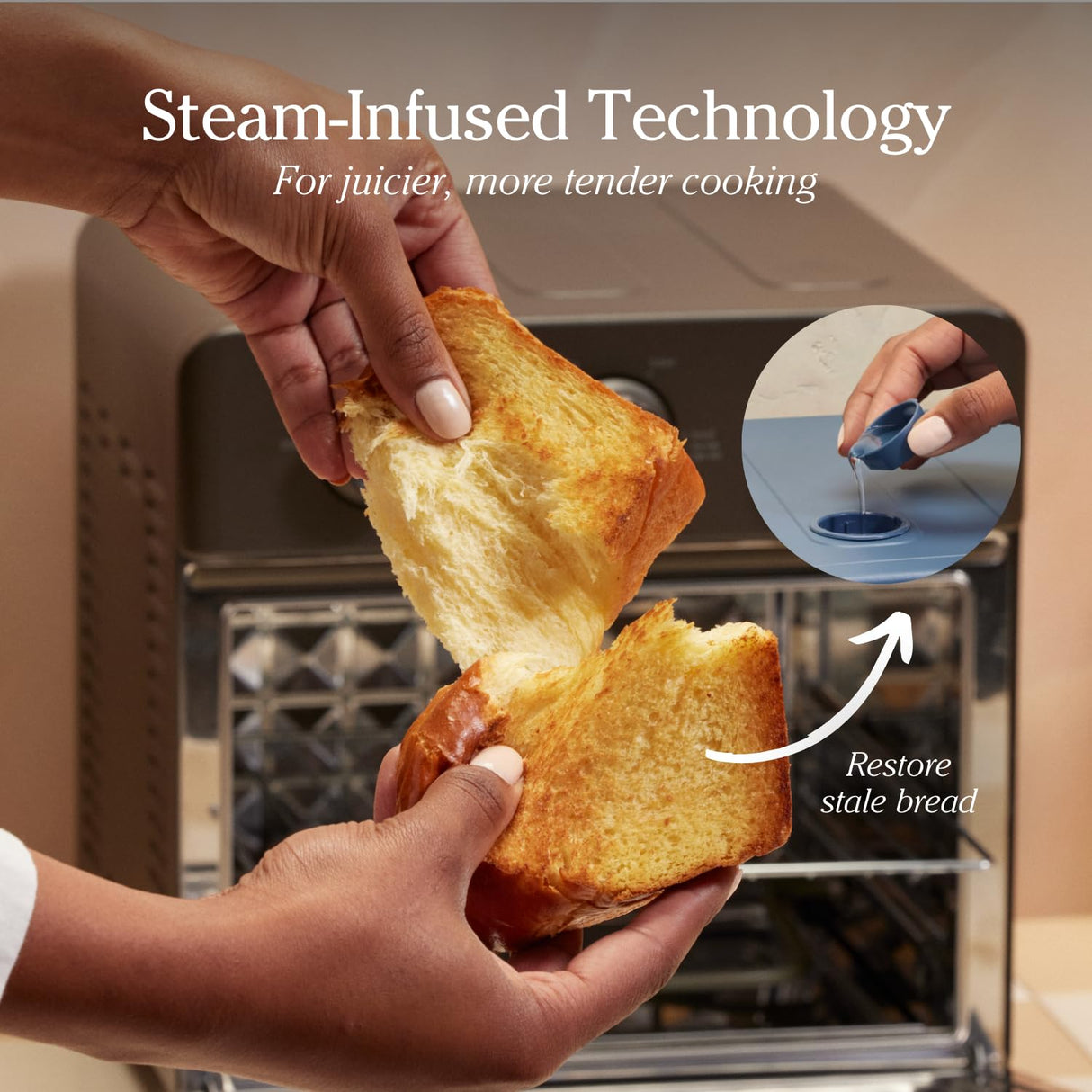 Our Place Wonder Oven | 6-in-1 Air Fryer & Toaster Oven with Steam Infusion | Compact, Countertop Friendly, Fast Preheat, Multifunctional | Air Fry, Toast, Roast, Bake, Reheat & Broil | Steam Our Place