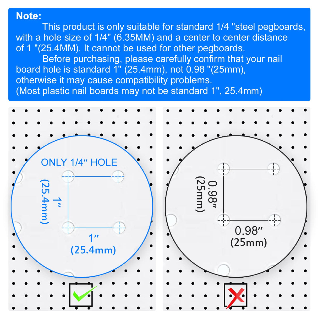 Daanxw Multi-Functional Steel Shelf, Pegboard Shelf,Can be Used Alone or for Pegboard, Wall Mounted Shelf,Pegboard Shelves,Pegboard Shelf Brackets,16"X7.2" (Black) Daanxw