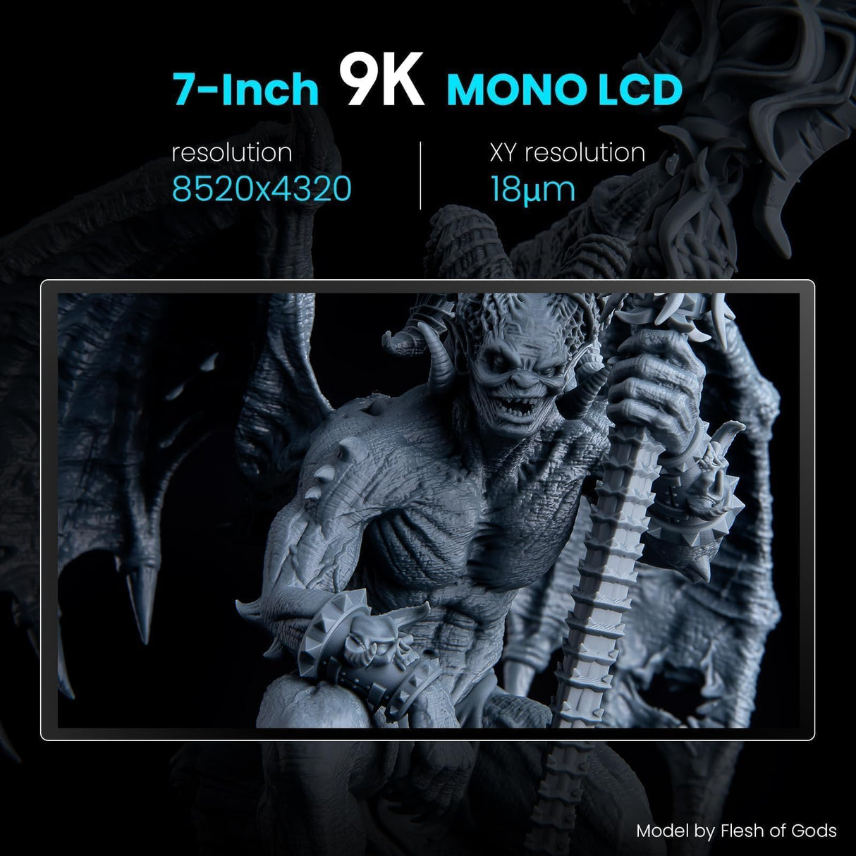 ELEGOO Mars 4 MSLA 3D Printer with 7" 9K Monochrome LCD, UV Resin Photocuring Printer, Multiple Print Modes, Printing Size of 6.04 x 3.06 x 6.89 inches ELEGOO