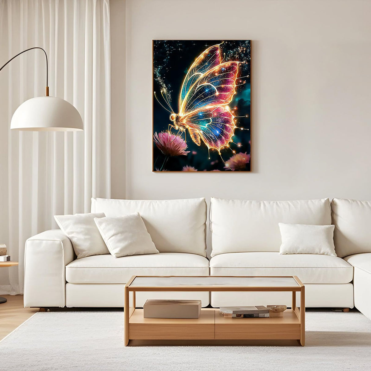 Butterfly Diamond Art Kits for Adults, 5D Butterfly Diamond Painting Kits for Beginner, DIY Aniamal Gem Art Dots for Adults, Perfect for Home Wall Decor 12x16 Inch GEEHEIY