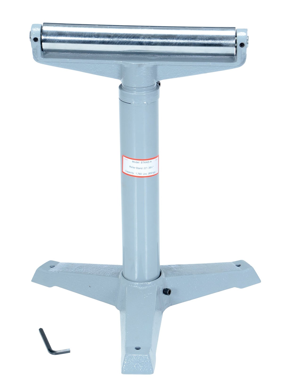 Vestil STAND-H 14" Horizontal Deluxe Roller Stand, 23" - 38-1/2" Height, 1760 lbs Capacity, Light Blue Vestil