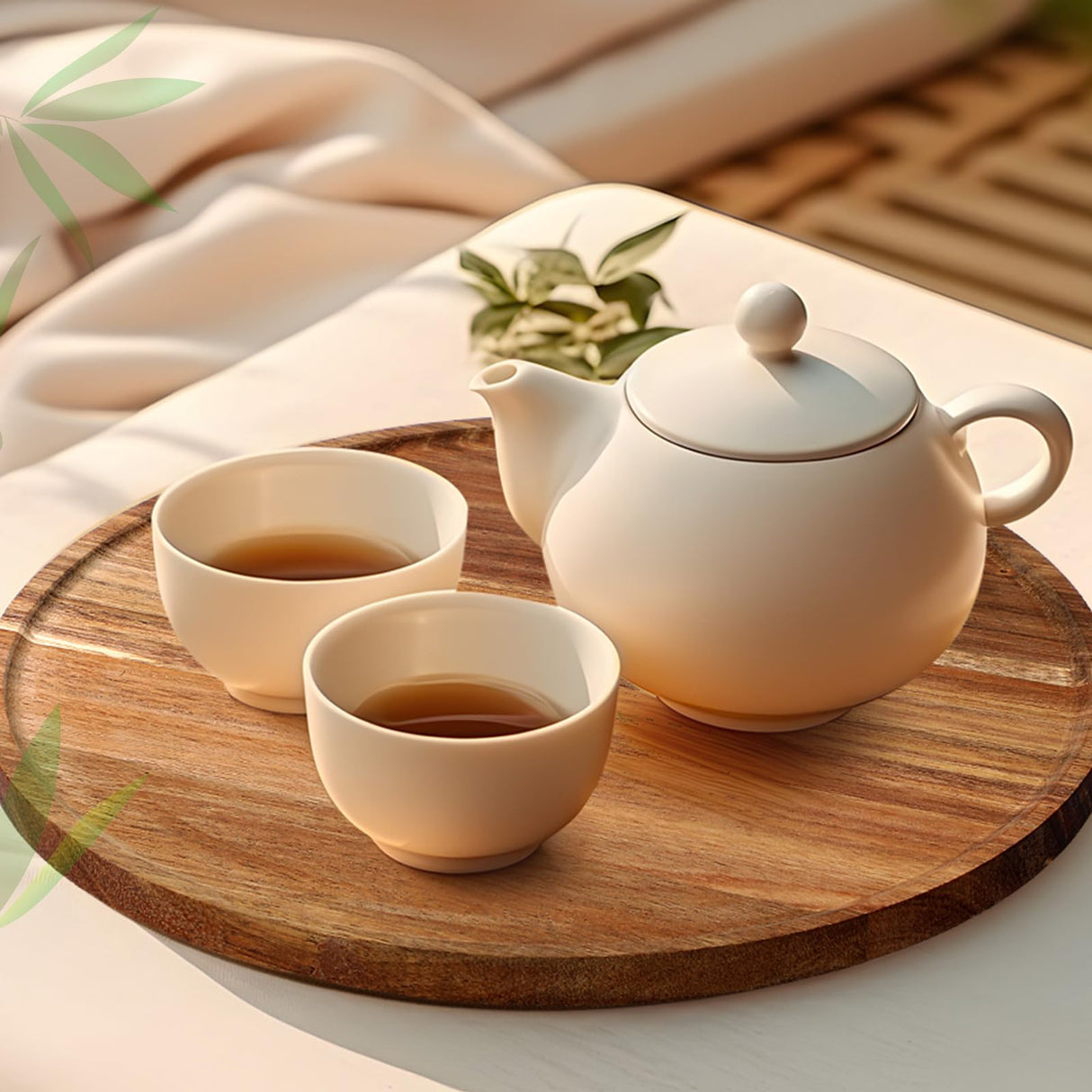 Kigley 4 Pcs Acacia Wood Lazy Susan Organizers Lazy Susan Turntable for Cabinet Non Skid Kitchen Tray for Counter Pantry Spice Salt Pepper Olive Oil Table Organization and Storage (10 Inch) Kigley