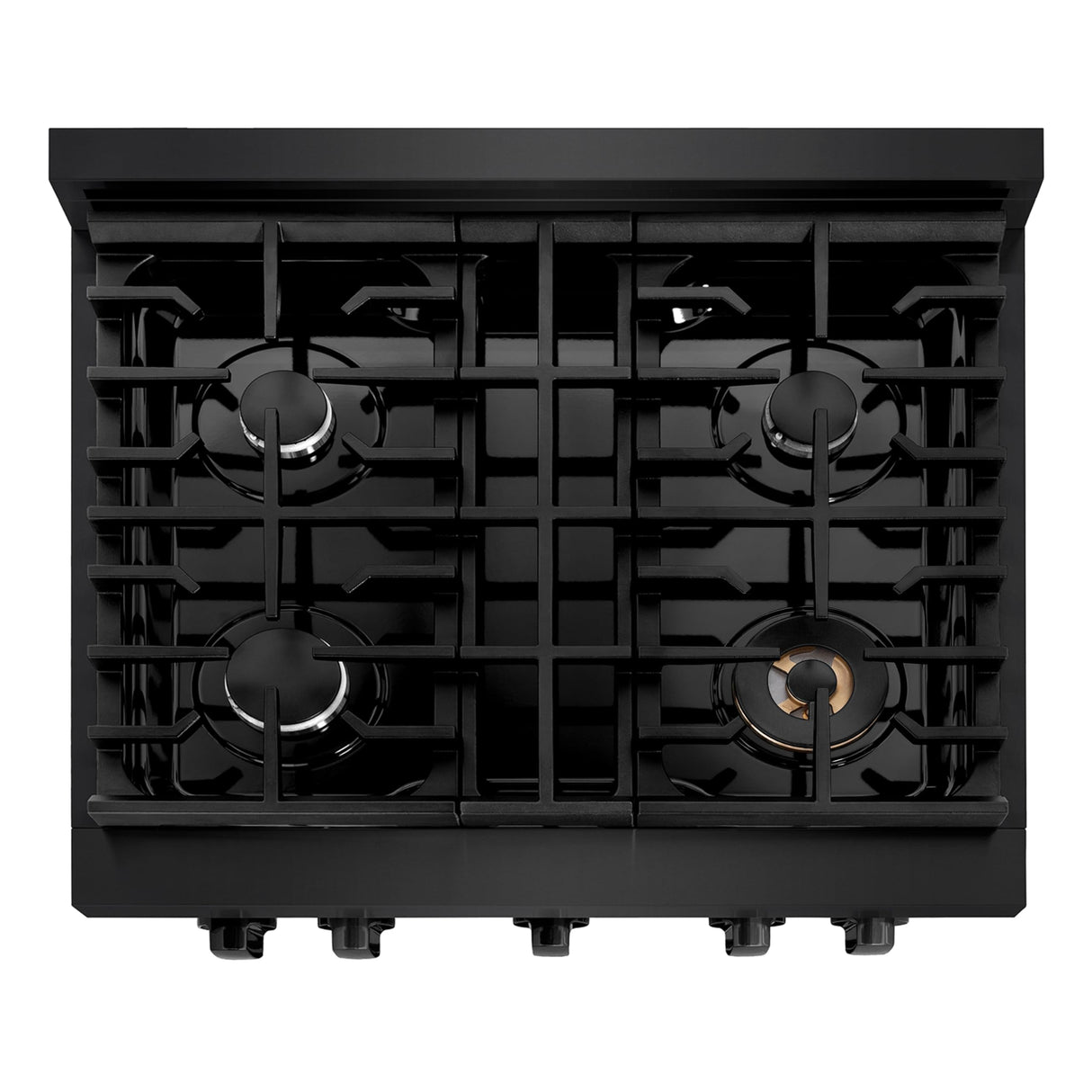 ZLINE 30 in. 4.2 cu. ft. Paramount Gas Range with 4 Burner Cooktop and Convection Gas Oven in Black Stainless Steel (SGRB-30) Z Line Kitchen and Bath
