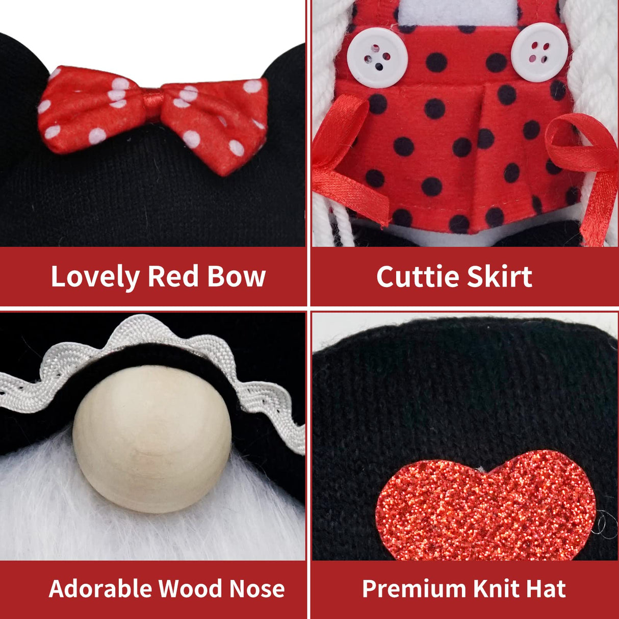 Valentine Mouse Gnomes Plush, Scandinavian Tomte Elf Doll Mouse Gnomes Plush Decor,Valentine Gnomes Plush Decor, Valentines Gift, Farmhouse Home Decoration,Gnome Gifts Idea KnomeKo