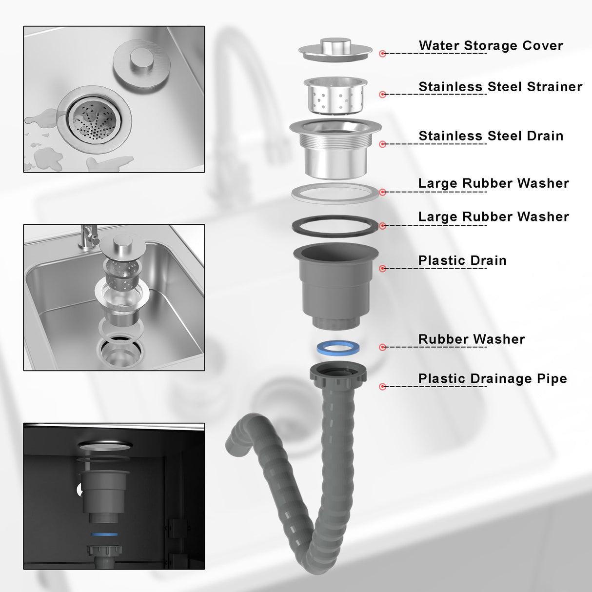 GDLF Outdoor Grill Table with Sink,Metal Grill Cart, Outdoor Kitchen Island with Stainless Steel Sink,L57*W21.65 GDLF