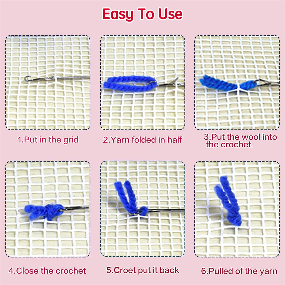 DL-YTG Latch Hook Kits Rug Snowman Crochet Yarn Cushion Colour Pre-Printed Canvas Cover Rug Needlework DIY Hook and Latch Kit Christmas Home Decoration 52x38cm/20 X15inch DL-YTG