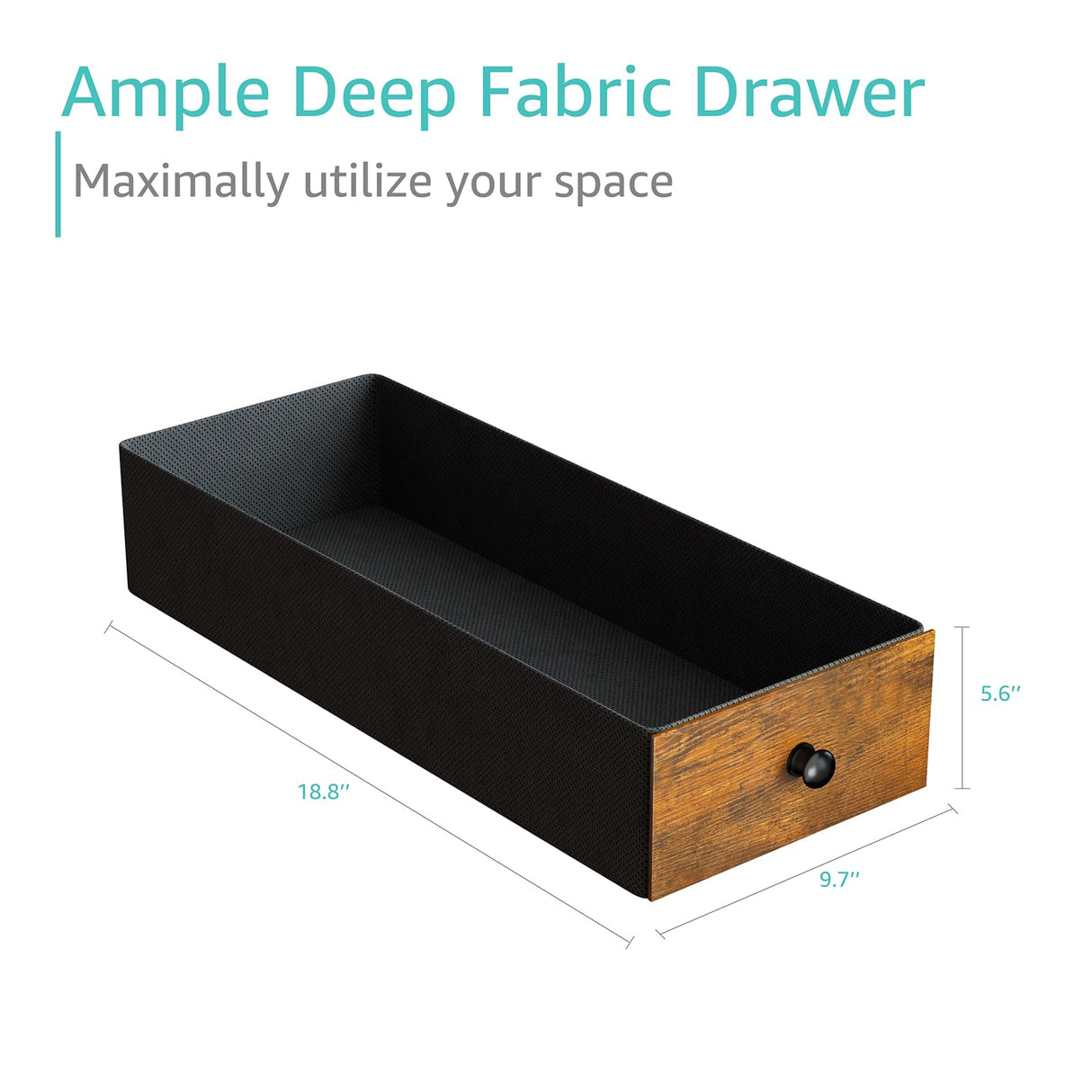 Lufeiya Computer Desk with Drawers - 40 Inch Work Small Desk for Bedroom Home Office, Simple Study Writing Table PC Desks with Drawer Storage Shelves, Rustic Brown Lufeiya