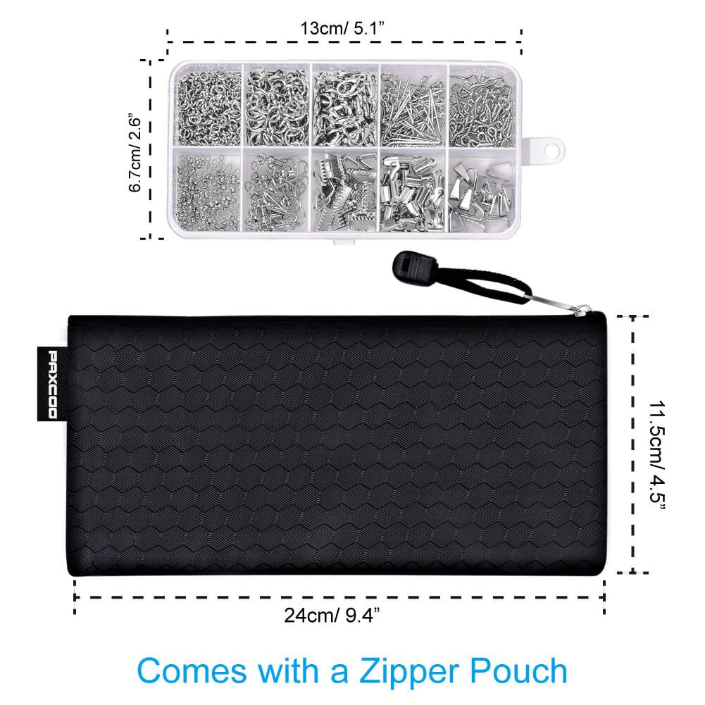 PAXCOO Jewelry Making Supplies Kit - Jewelry Repair Tool with Accessories, Pliers, Findings, and Beading Wires for Adults and Beginners PAXCOO