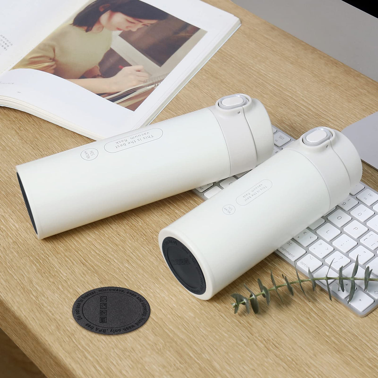 20Pcs Rubber Bottoms for Sublimation Tumblers,Protective Anti-Slip Silicone Bottoms with Adhesive for Skinny Tumblers, Thermal Bottle,Mason Jars (56mm , Black) HOYDATE