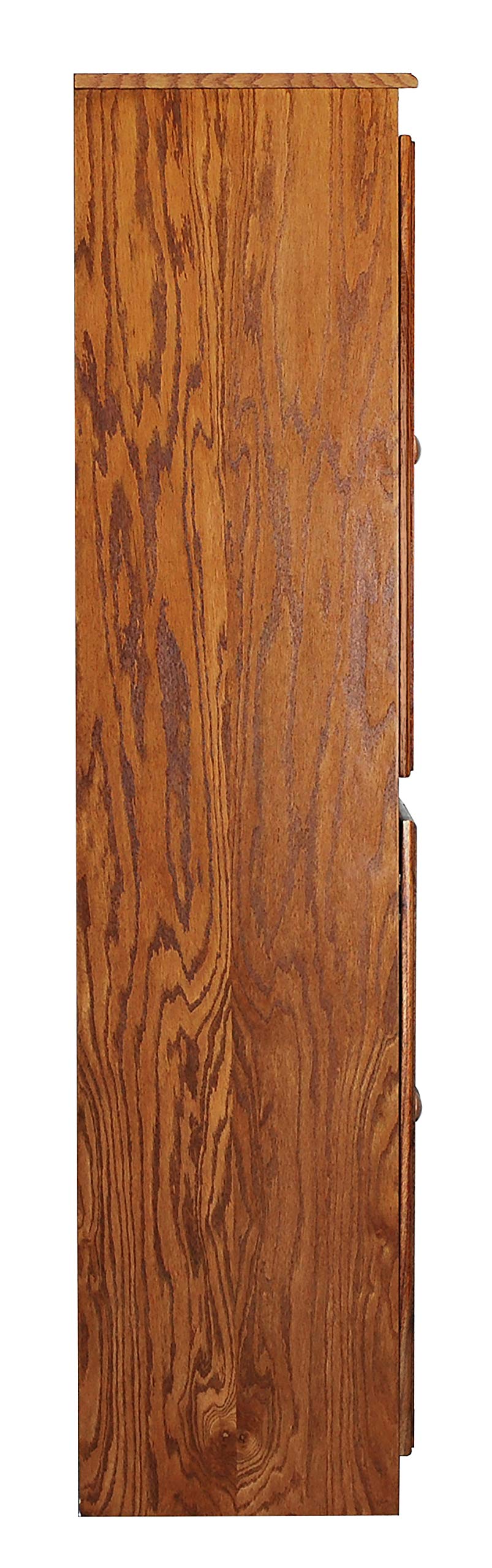 Traditional 72" Wood Storage Cabinet with 5-Shelves in Dry Oak Concepts In Wood