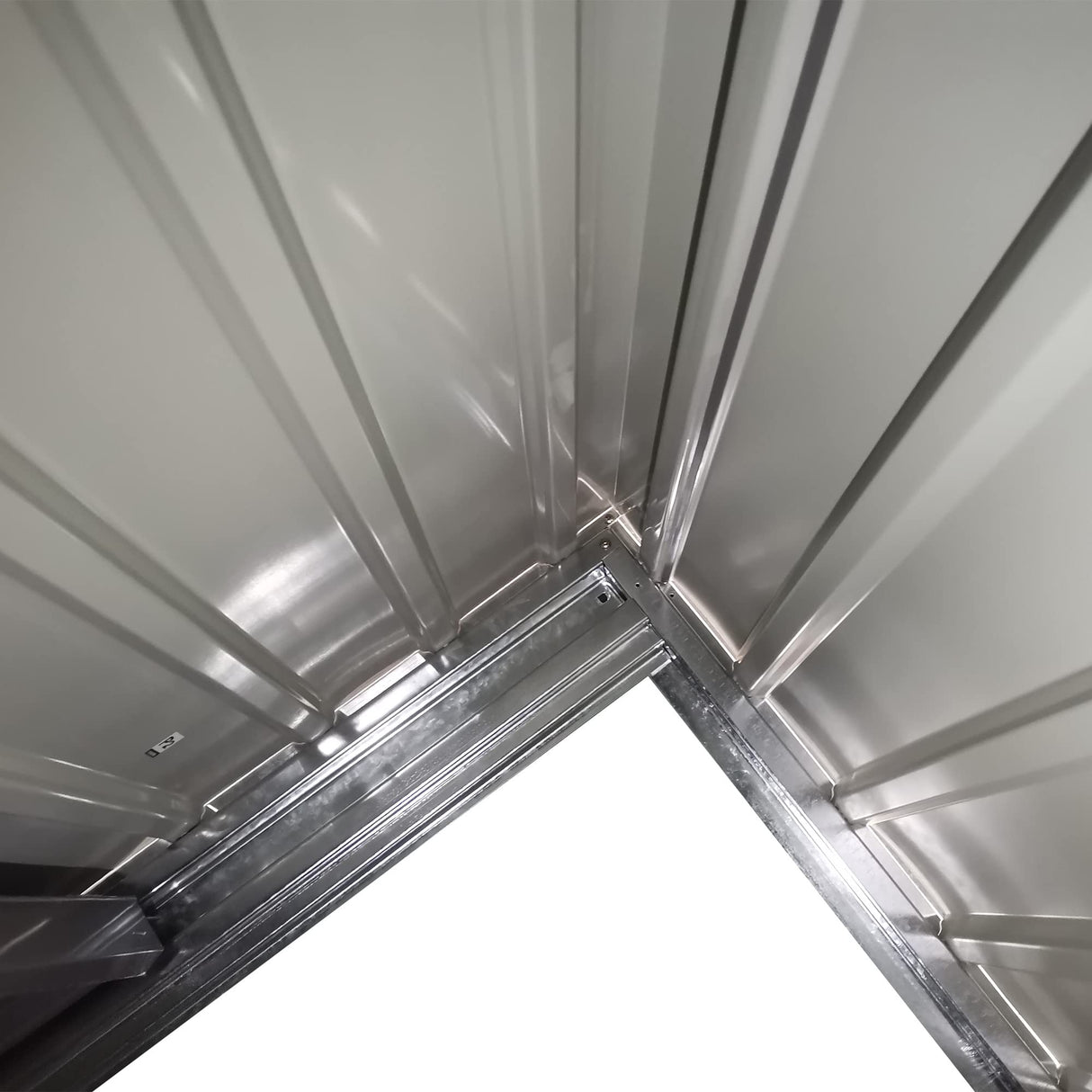 Outsunny 11' x 9' Outdoor Storage Shed, Galvanized Metal Utility Garden Tool House, Lockable Door for Backyard, Bike, Patio, Garage, Lawn, Blue Outsunny