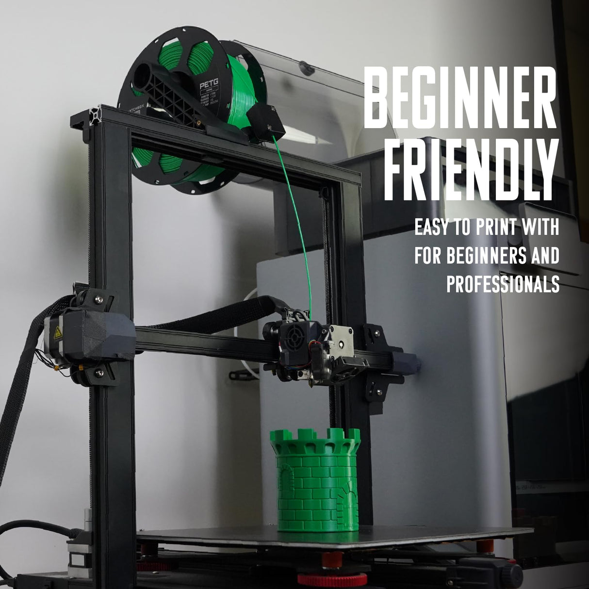 HATCHBOX 1.75mm Dark Green High Speed PETG 3D Printer Filament, Dimensional Accuracy +/- 0.03 mm, 1 kg Spool, Compatible with FDM Printers for Fast, Precise Printing HATCHBOX