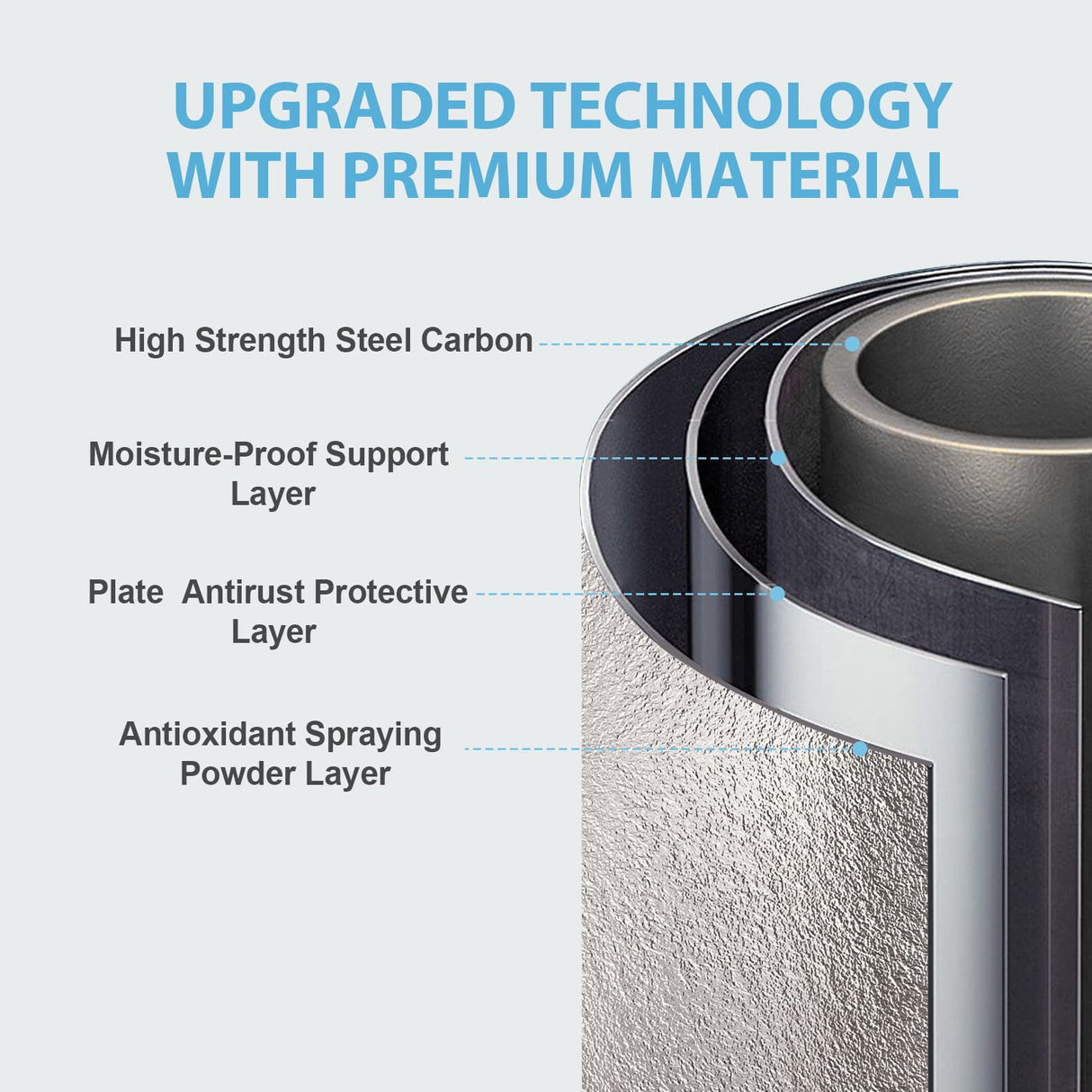 HBTower Trampoline Ladder, 3-Step Trampoline Steps with Horizontal Wide Steps, Skid-Proof Steps Universal Hook, UV Treated Steel, 220Lbs Capacity Trampoline Stairs Accessories for Kids/Children HBTower