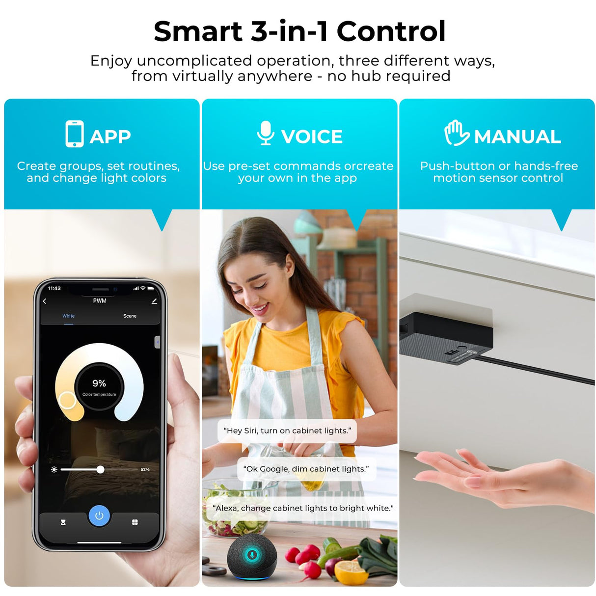 VST Floating Shelf with RGB Light, Compatible with Alexa Google Assistant App Remote Control, Handwave ON/Off, Metal Wall Mounted Light Emitting Shelves for Living Room Bathroom Bedroom, 2set VST