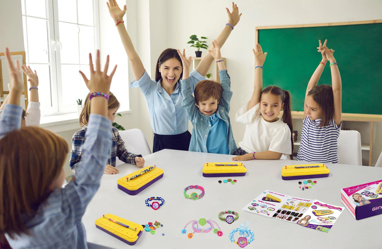 DDAI Arts and Crafts for Kids Age 8-12 Friendship Bracelet Making Kit for Girls - Best Birthday Gifts Ideas for Girl 7 9 10 11 Year Old - Popular Bracelets String Maker Toys Set DDAI