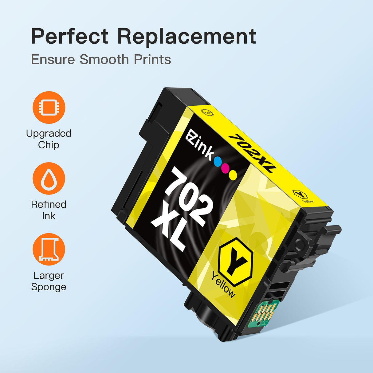 E-Z Ink Remanufactured Ink Cartridge Replacement for Epson 702XL Combo Pack T702XL 702 T702 to use with Workforce Pro WF-3720 WF-3730 WF-3733 Printer (1 Black, 1 Cyan, 1 Magenta, 1 Yellow, 4 Pack) E-Z Ink