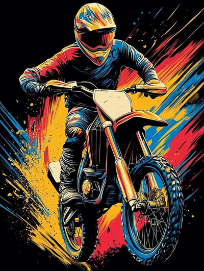 YOUSHIHA Vehicle Diamond Painting Kits for Adults,Motorcycle Diamond Painting Art Kit for Adult,DIY Full Drill Gem Art with Diamonds for Home Wall Decor Gifts 12x16 Inch