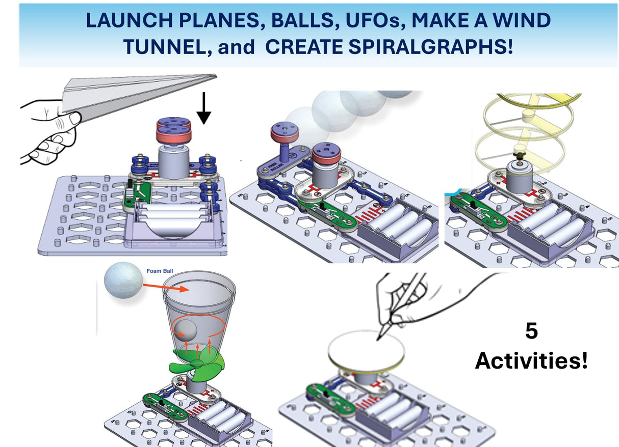 Snap Circuits Flight Deck Science/STEM Toy kit | Ages 8+ | Construction Gift for Boys and Girls Snap Circuits