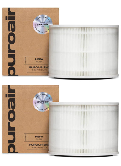 Genuine PuroAir 240 Replacement Filter - HEPA Filters up to 99.9% of Smoke, Pollen, Dust and Common Household Pollutants - HEPA Air Filter Replacement for PuroAir 240 Air Purifier