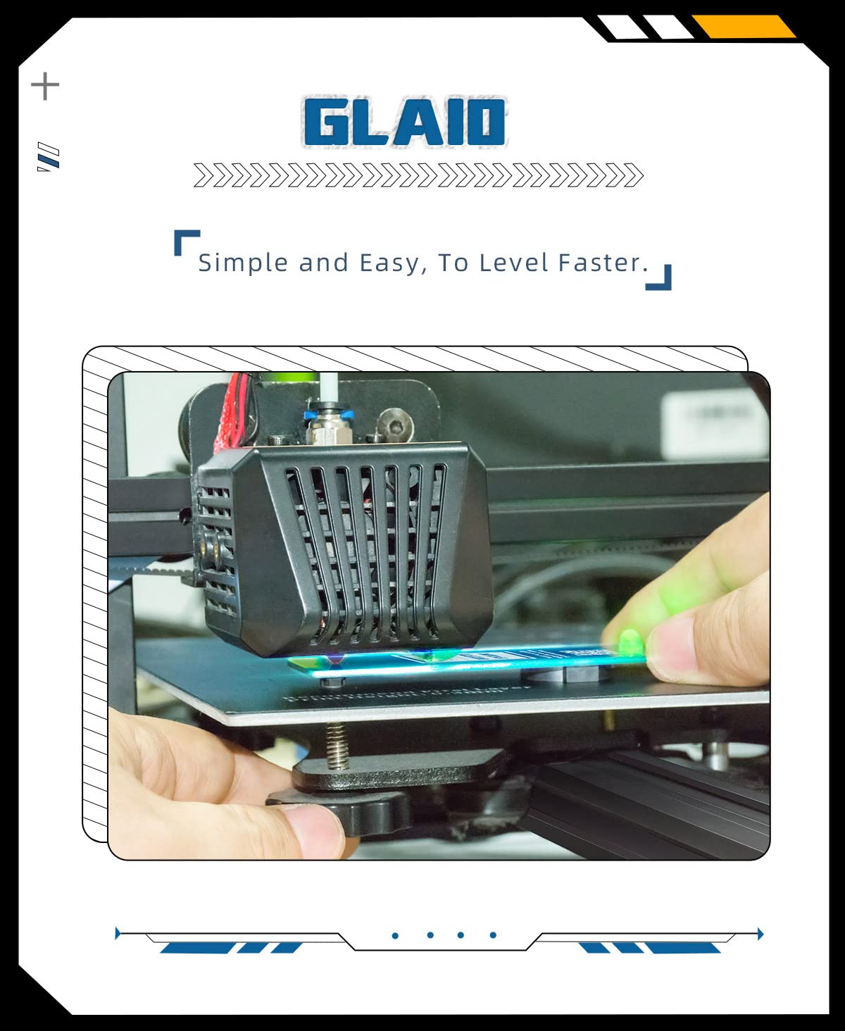 3D Printer Hotbed Auxiliary Leveler GLA10 XZN Electronic Leveling Tool Compatible with FDM 3D Printer Like Ender 3 Pro V2 CR10 and Most Geeetech 3D Printer HOCENWAY