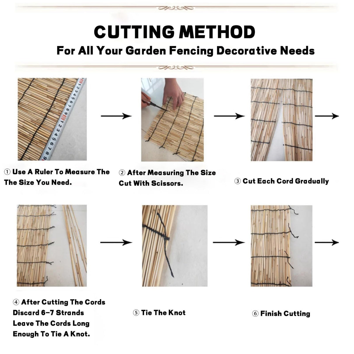 Natural Reedhead Roller Bamboo Fencing 2x10ft 3x13ft 4x16ft 5x20ft 6x23ft Outdoor Privacy Fence Breathable Garden Fencing for Balcony Backyard Patio Fencing Divider Decors Fence Roll ZGDXPLA