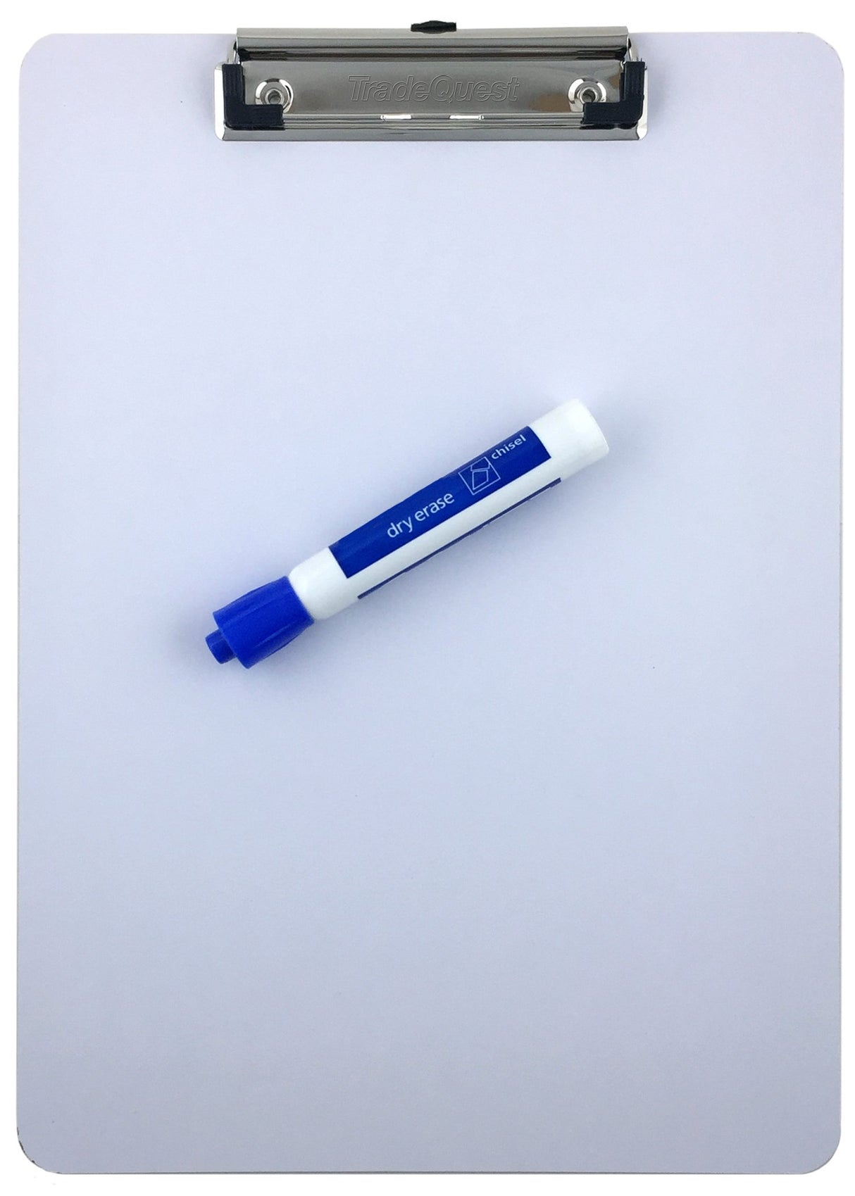 Clipboard Dry Erase Surface 9'' x 12.5'' Letter Size Low Profile Clip Whiteboard (Pack of 6) Trade Quest
